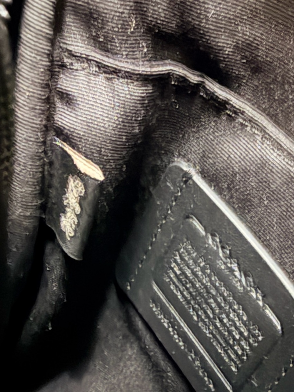 Coach Black Pebbled Leather Mini Messenger Crossbody Bag - Picture 10 of 12